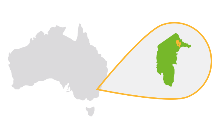Australia map with ACT highlighted showing our wrecker locations